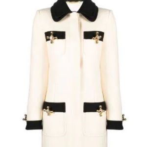 FAUCET DETAILS BAIZE WOOL POLYAMIDE FELT COAT